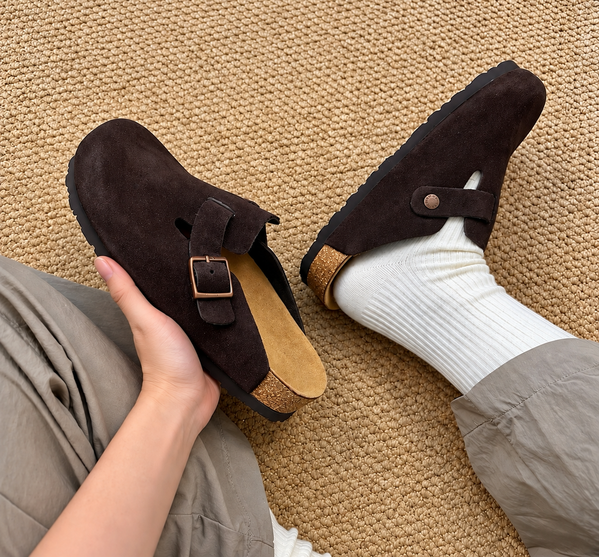 Solva Suede Clogs